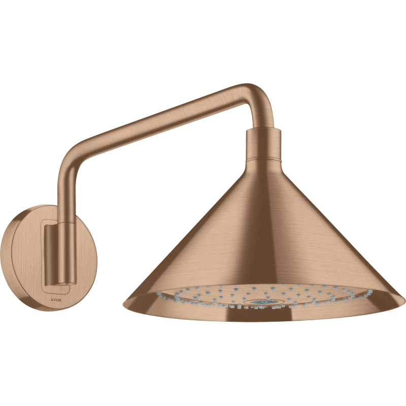 Głowica prysznicowa 240 2jet z ramieniem prysznicowym Czerwony Złoty Szczotkowany Showers/Front AXOR 26021310