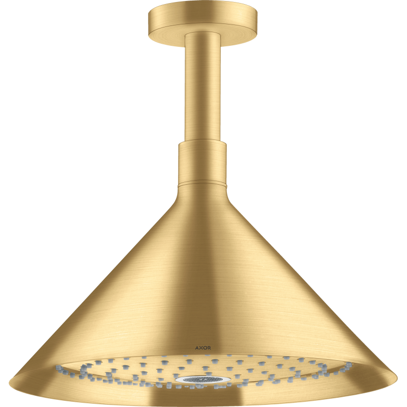 Głowica prysznicowa 240 2jet z przyłączem sufitowym Złoty Optyczny Szczotkowany Showers/Front AXOR 26022250