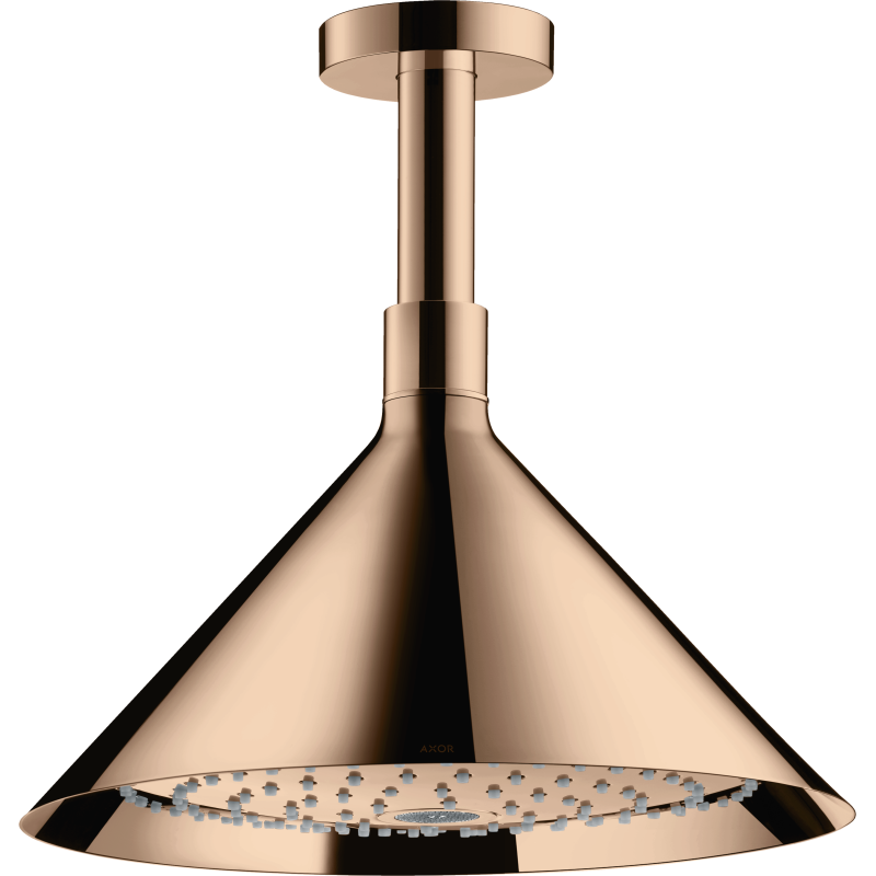 Głowica prysznicowa 240 2jet z przyłączem sufitowym Czerwony Złoty Polerowany Showers/Front AXOR 26022300