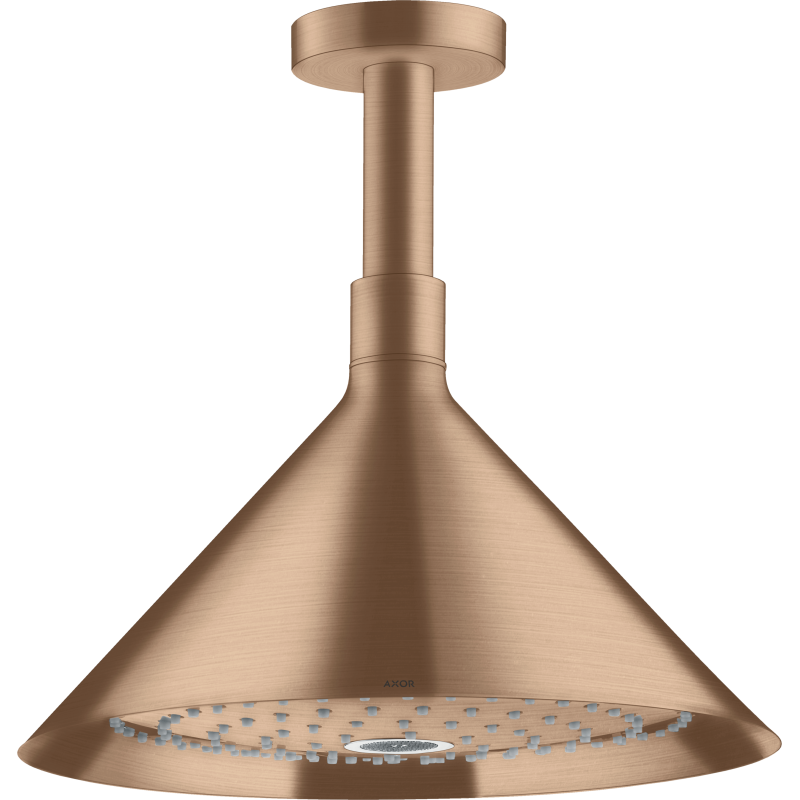 Głowica prysznicowa 240 2jet z przyłączem sufitowym Czerwony Złoty Szczotkowany Showers/Front AXOR 26022310