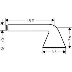 Główka prysznicowa 85 1jet Stal Szlachetna Optyczna Showers/Front AXOR 26025800