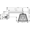 LampShower 275 1jet z ramieniem prysznicowym Brąz Polerowany LampShower/Nendo AXOR 26031130
