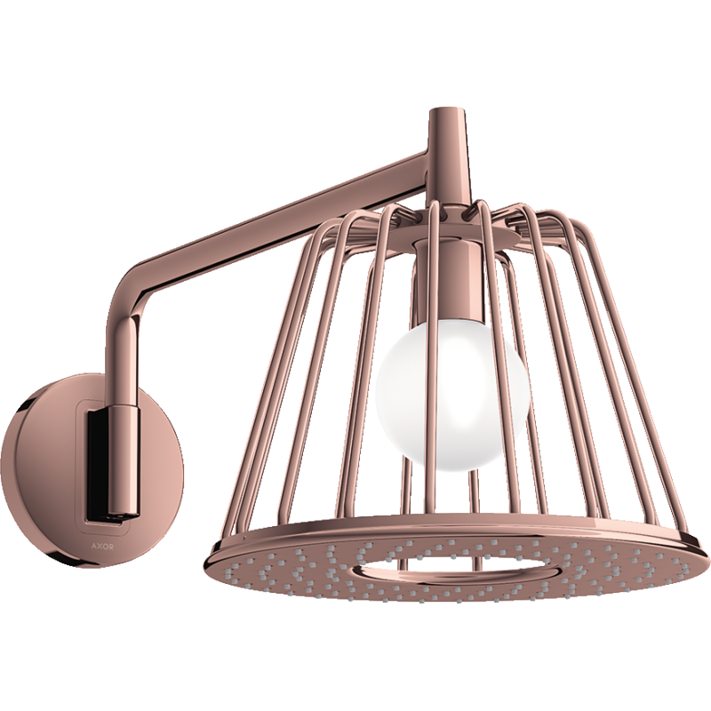 LampShower 275 1jet z ramieniem prysznicowym Czerwony Złoty Polerowany LampShower/Nendo AXOR 26031300
