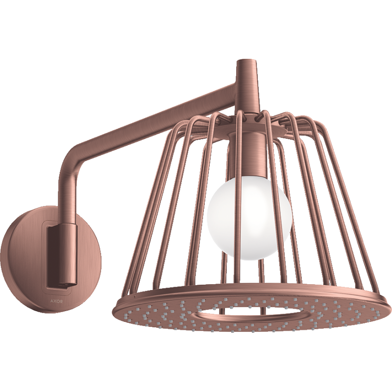 LampShower 275 1jet z ramieniem prysznicowym Czerwony Złoty Szczotkowany LampShower/Nendo AXOR 26031310