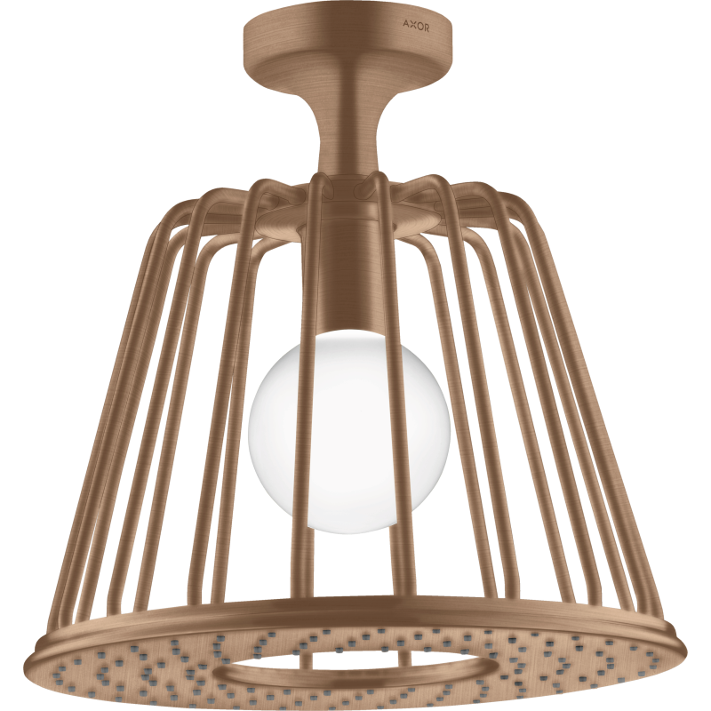 LampShower 275 1jet z przyłączem sufitowym Czerwony Złoty Szczotkowany LampShower/Nendo AXOR 26032310