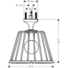 LampShower 275 1jet z przyłączem sufitowym Mosiądz Szczotkowany LampShower/Nendo AXOR 26032950