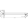 Ramię prysznicowe 390 mm Czerwony Złoty Polerowany ShowerSolutions AXOR 26431300