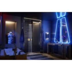 Przyłącze sufitowe 300 mm, kwadratowe Złoty Optyczny Polerowany ShowerSolutions AXOR 26438990