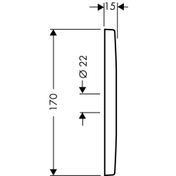 Rozeta, kwadratowa Chrom Citterio AXOR 27419000