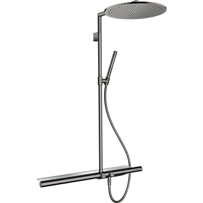 Komplet prysznicowy 350 1jet z termostatem 800 Czarny Chrom Polerowany ShowerSolutions AXOR 27984330