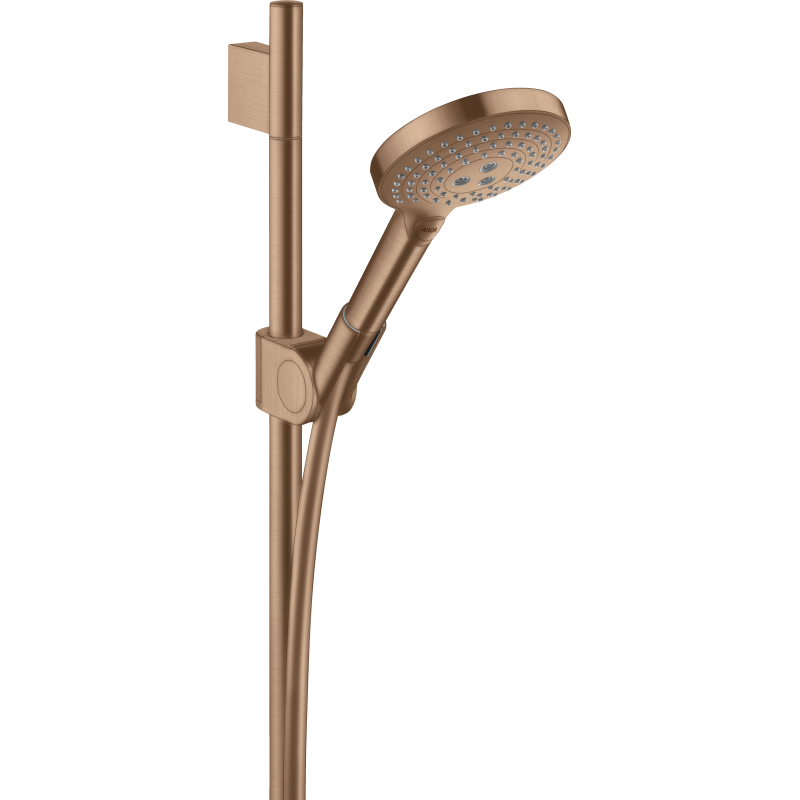 Zestaw prysznicowy 0,90 m z główką prysznicową 120 3jet Czerwony Złoty Szczotkowany Uno AXOR 27987310