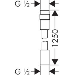 Wąż prysznicowy 1,25 m z regulacją przepływu Czerwony Złoty Szczotkowany AXOR 28127310
