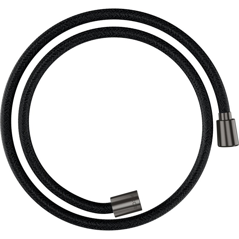 Wąż prysznicowy 1,25 m z nakrętką cylindryczną i stożkową, tekstylny Czarny Chrom Szczotkowany ShowerSolutions AXOR 28227340