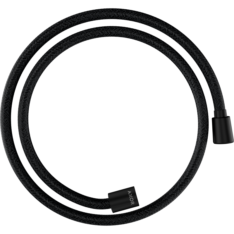 Wąż prysznicowy 1,25 m z nakrętką cylindryczną i stożkową, tekstylny Czarny Matowy ShowerSolutions AXOR 28227670