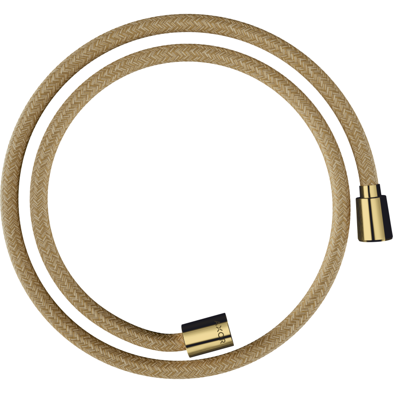 Wąż prysznicowy 1,25 m z nakrętką cylindryczną i stożkową, tekstylny Złoty Optyczny Polerowany ShowerSolutions AXOR 28227990