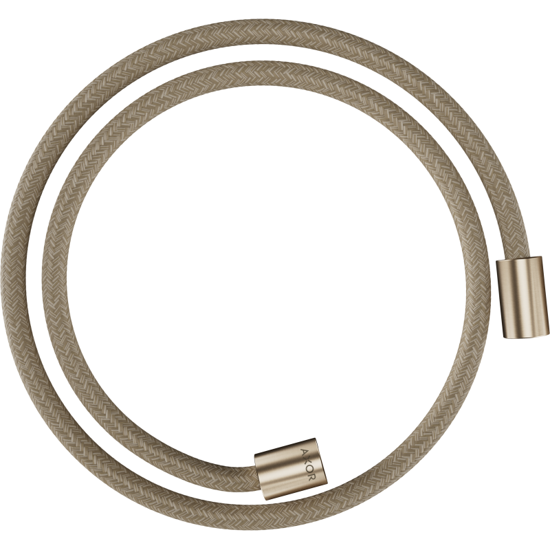 Wąż prysznicowy 1,25 m z nakrętkami cylindrycznymi, tekstylny Brąz Szczotkowany ShowerSolutions AXOR 28228140