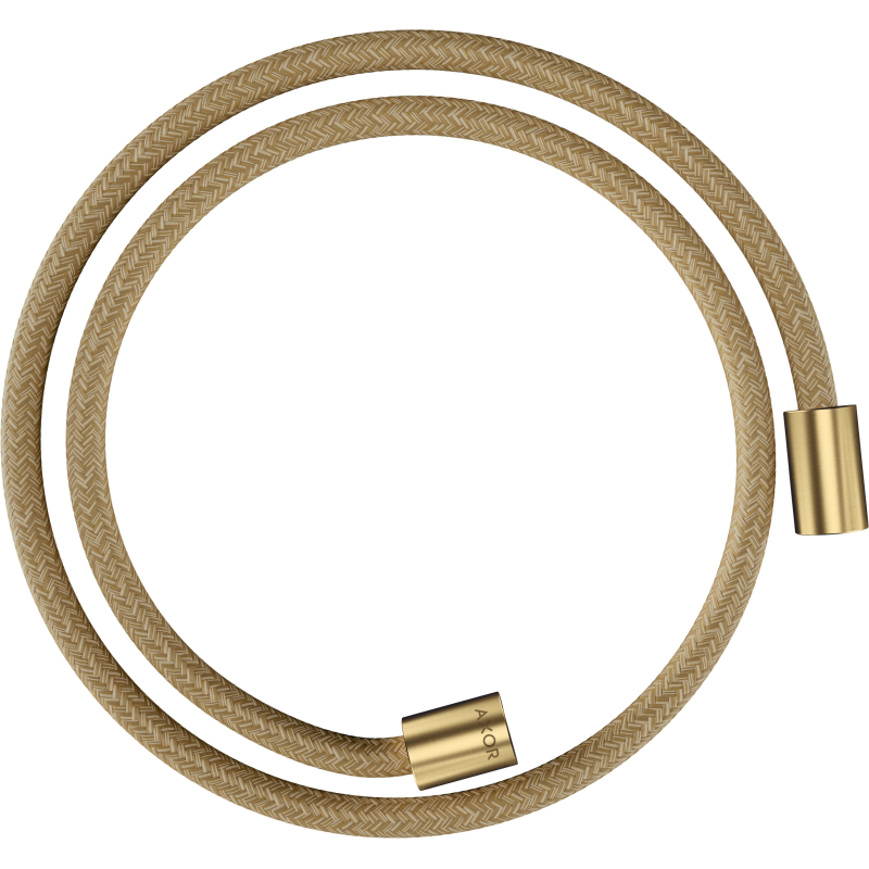 Wąż prysznicowy 1,25 m z nakrętkami cylindrycznymi, tekstylny Złoty Optyczny Szczotkowany ShowerSolutions AXOR 28228250