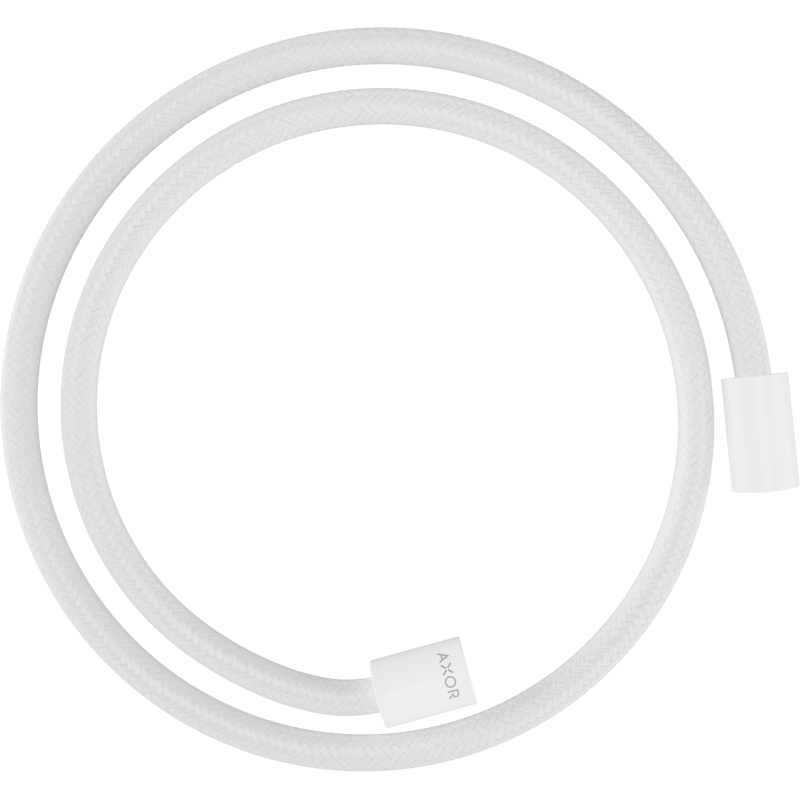 Wąż prysznicowy 1,25 m z nakrętkami cylindrycznymi, tekstylny Biały Matowy ShowerSolutions AXOR 28228700