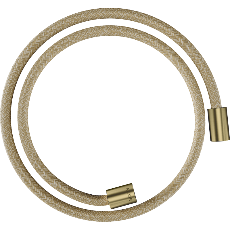 Wąż prysznicowy 1,25 m z nakrętkami cylindrycznymi, tekstylny Mosiądz Szczotkowany ShowerSolutions AXOR 28228950