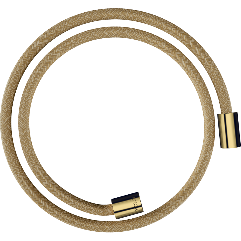 Wąż prysznicowy 1,25 m z nakrętkami cylindrycznymi, tekstylny Złoty Optyczny Polerowany ShowerSolutions AXOR 28228990