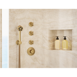 Wąż prysznicowy 1,60 m z nakrętką cylindryczną i stożkową, tekstylny Brąz Szczotkowany ShowerSolutions AXOR 28259140