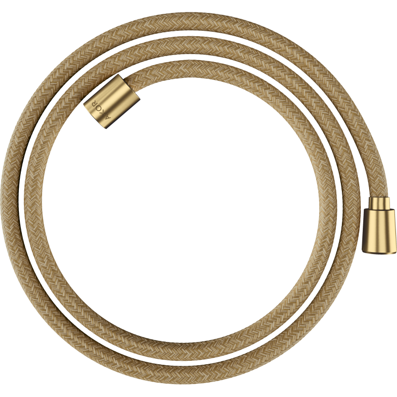 Wąż prysznicowy 1,60 m z nakrętką cylindryczną i stożkową, tekstylny Złoty Optyczny Szczotkowany ShowerSolutions AXOR 28259250