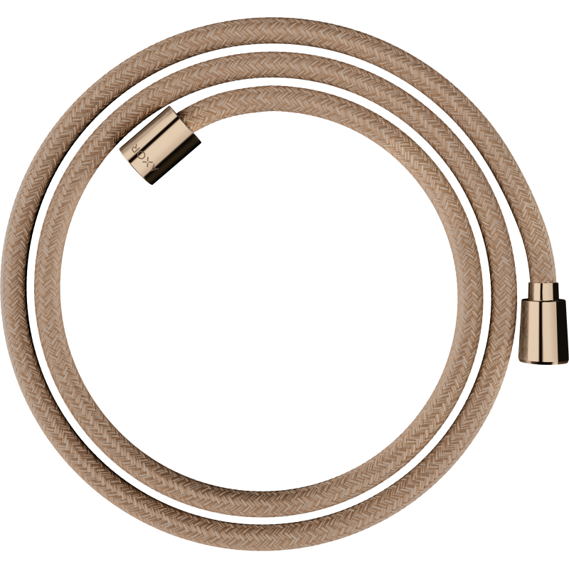 Wąż prysznicowy 1,60 m z nakrętką cylindryczną i stożkową, tekstylny Czerwony Złoty Polerowany ShowerSolutions AXOR 28259300