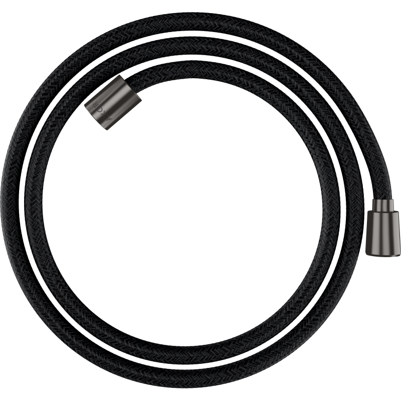 Wąż prysznicowy 1,60 m z nakrętką cylindryczną i stożkową, tekstylny Czarny Chrom Szczotkowany ShowerSolutions AXOR 28259340