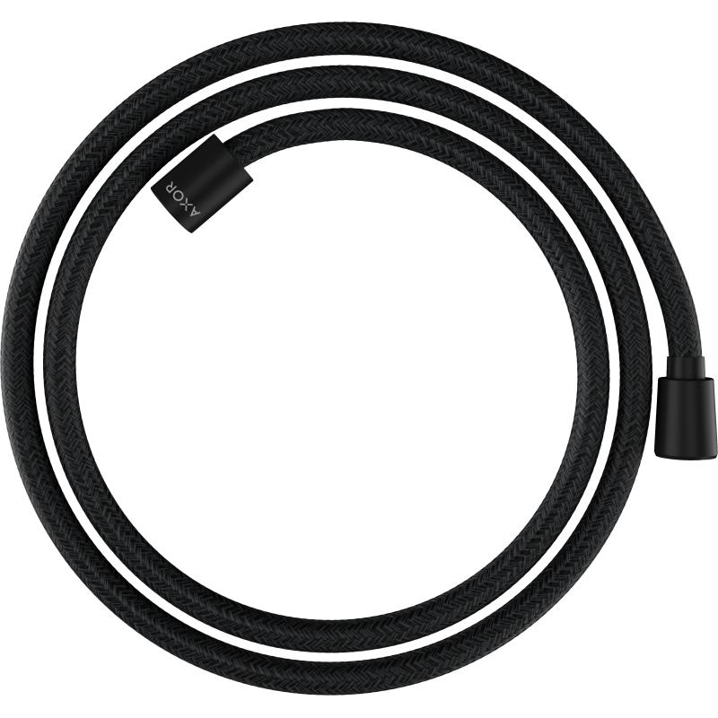 Wąż prysznicowy 1,60 m z nakrętką cylindryczną i stożkową, tekstylny Czarny Matowy ShowerSolutions AXOR 28259670