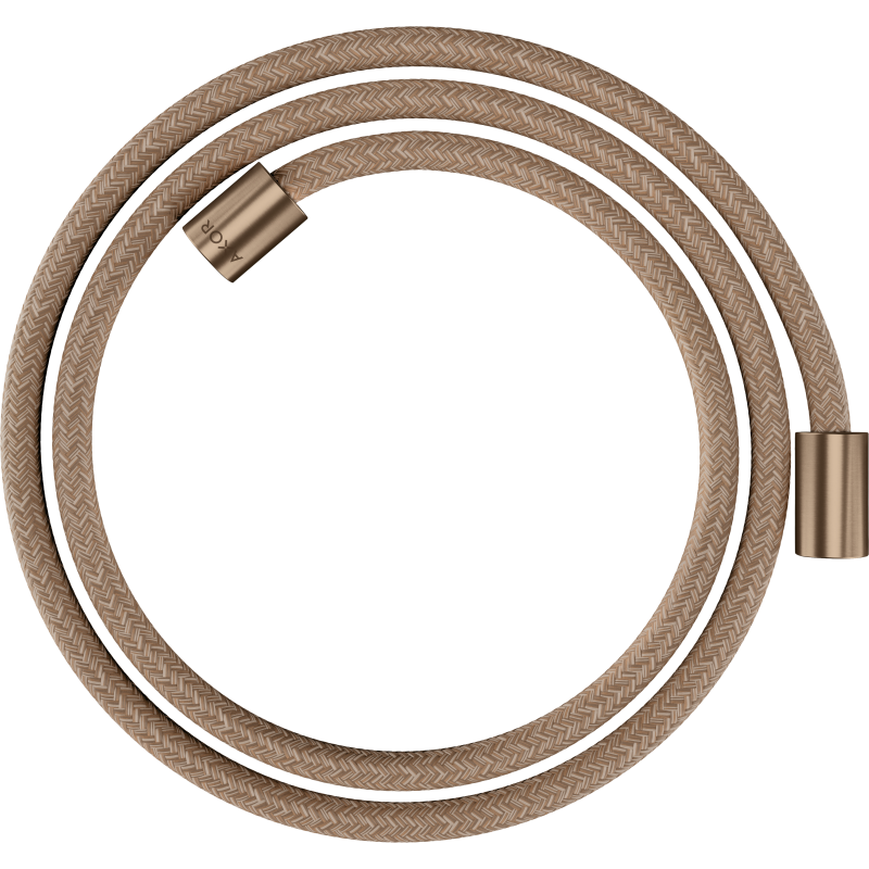 Wąż prysznicowy 1,60 m z nakrętkami cylindrycznymi, tekstylny Czerwony Złoty Szczotkowany ShowerSolutions AXOR 28261310