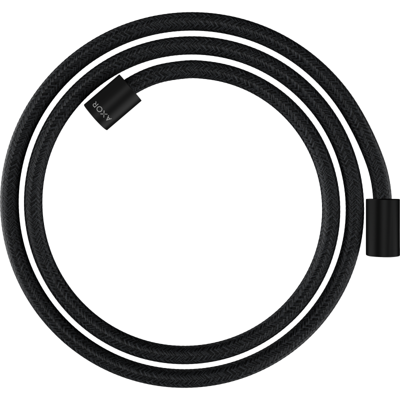 Wąż prysznicowy 1,60 m z nakrętkami cylindrycznymi, tekstylny Czarny Matowy ShowerSolutions AXOR 28261670