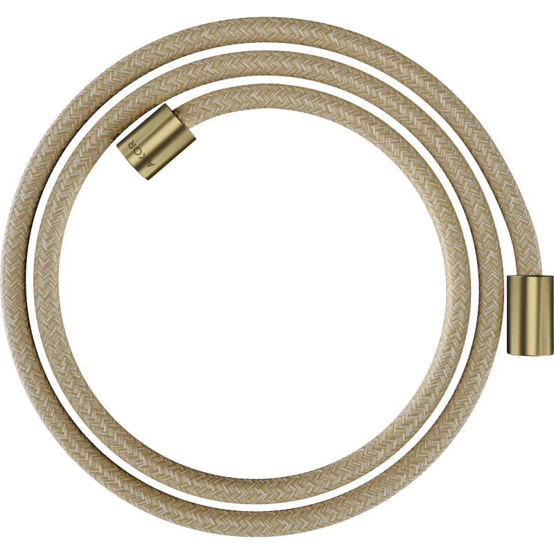 Wąż prysznicowy 1,60 m z nakrętkami cylindrycznymi, tekstylny Mosiądz Szczotkowany ShowerSolutions AXOR 28261950
