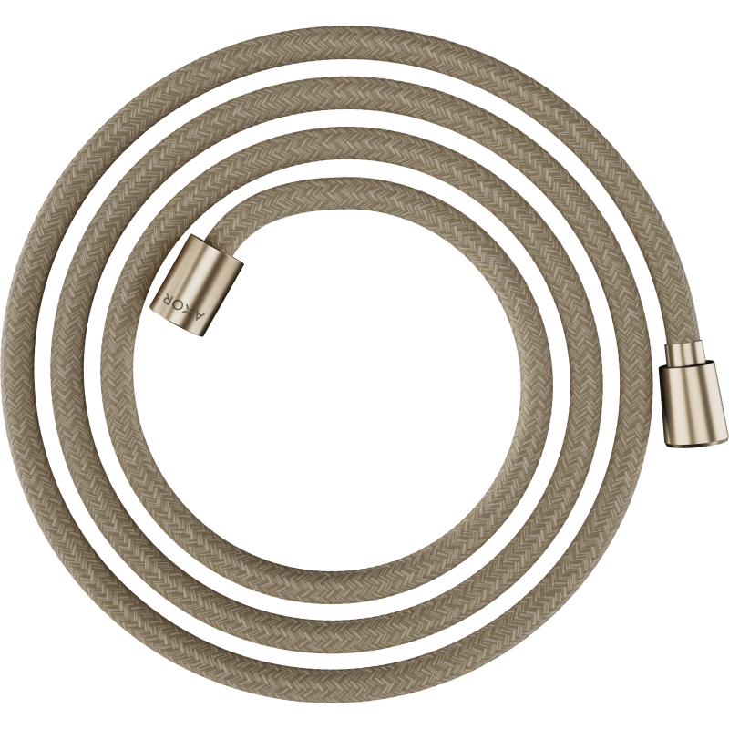 Wąż prysznicowy 2 m z nakrętką cylindryczną i stożkową, tekstylny Brąz Szczotkowany ShowerSolutions AXOR 28290140