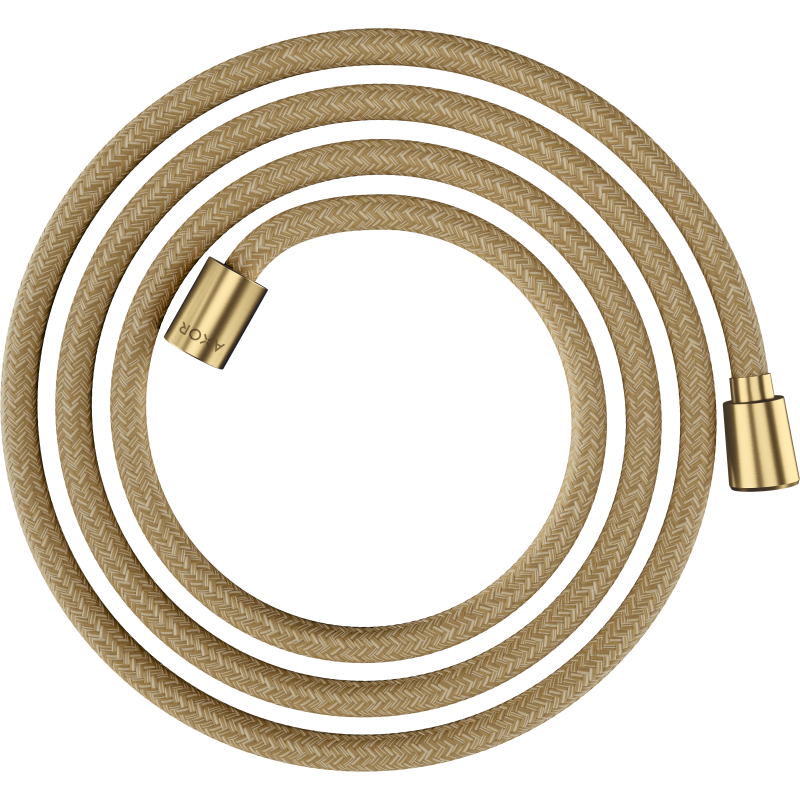 Wąż prysznicowy 2 m z nakrętką cylindryczną i stożkową, tekstylny Złoty Optyczny Szczotkowany ShowerSolutions AXOR 28290250