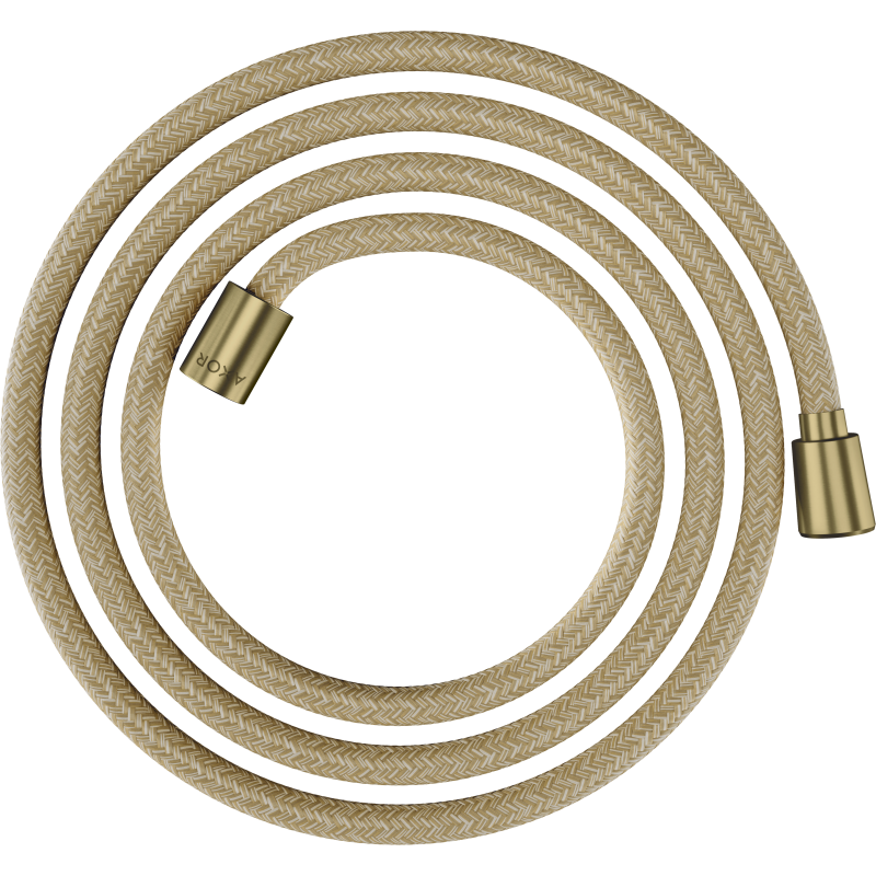 Wąż prysznicowy 2 m z nakrętką cylindryczną i stożkową, tekstylny Mosiądz Szczotkowany ShowerSolutions AXOR 28290950