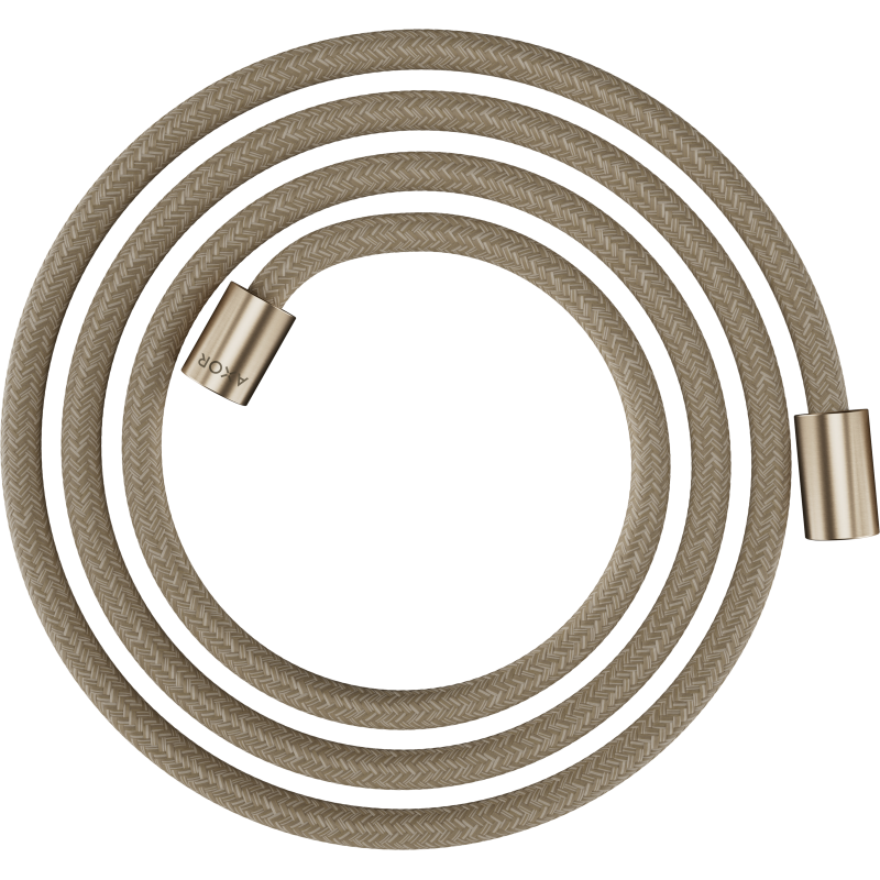 Wąż prysznicowy 2 m z nakrętkami cylindrycznymi, tekstylny Brąz Szczotkowany ShowerSolutions AXOR 28291140