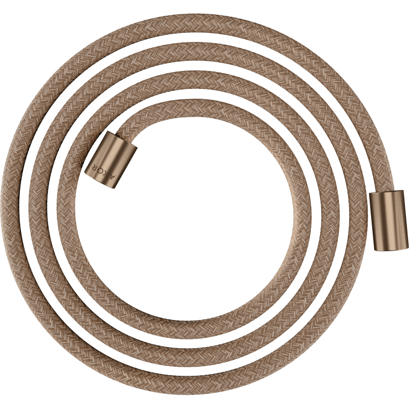 Wąż prysznicowy 2 m z nakrętkami cylindrycznymi, tekstylny Czerwony Złoty Szczotkowany ShowerSolutions AXOR 28291310