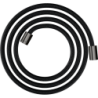 Wąż prysznicowy 2 m z nakrętkami cylindrycznymi, tekstylny Czarny Chrom Polerowany ShowerSolutions AXOR 28291330