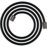 Wąż prysznicowy 2 m z nakrętkami cylindrycznymi, tekstylny Czarny Chrom Szczotkowany ShowerSolutions AXOR 28291340