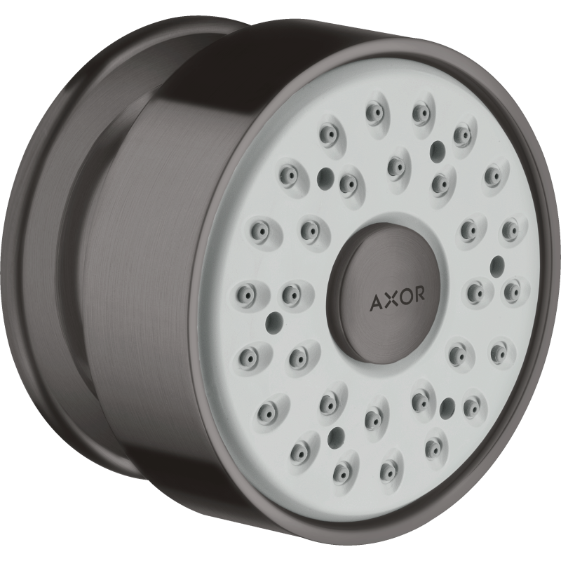 Dysza boczna 1jet, okrągła rozeta Czarny Chrom Szczotkowany AXOR 28464340