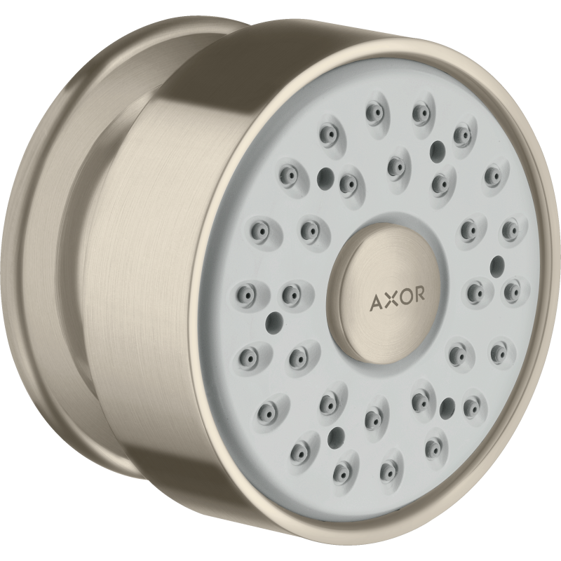 Dysza boczna 1jet, okrągła rozeta Nikiel Szczotkowany AXOR 28464820