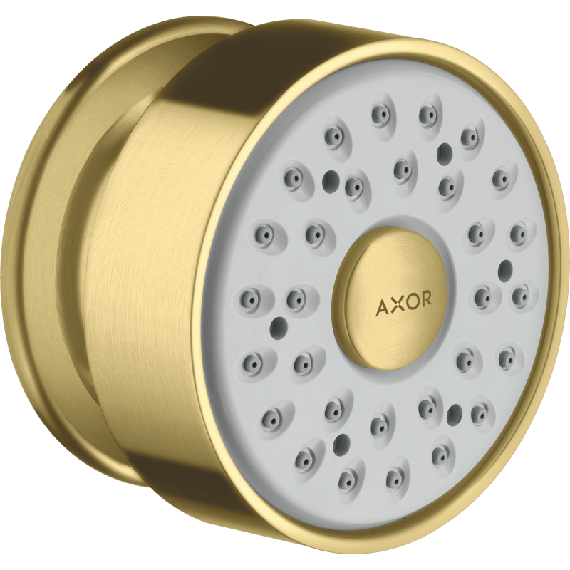 Dysza boczna 1jet, okrągła rozeta Mosiądz Szczotkowany AXOR 28464950