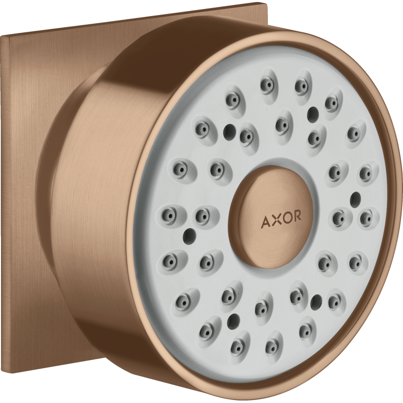 Dysza boczna 1jet, kwadratowa rozeta Czerwony Złoty Szczotkowany AXOR 28469310