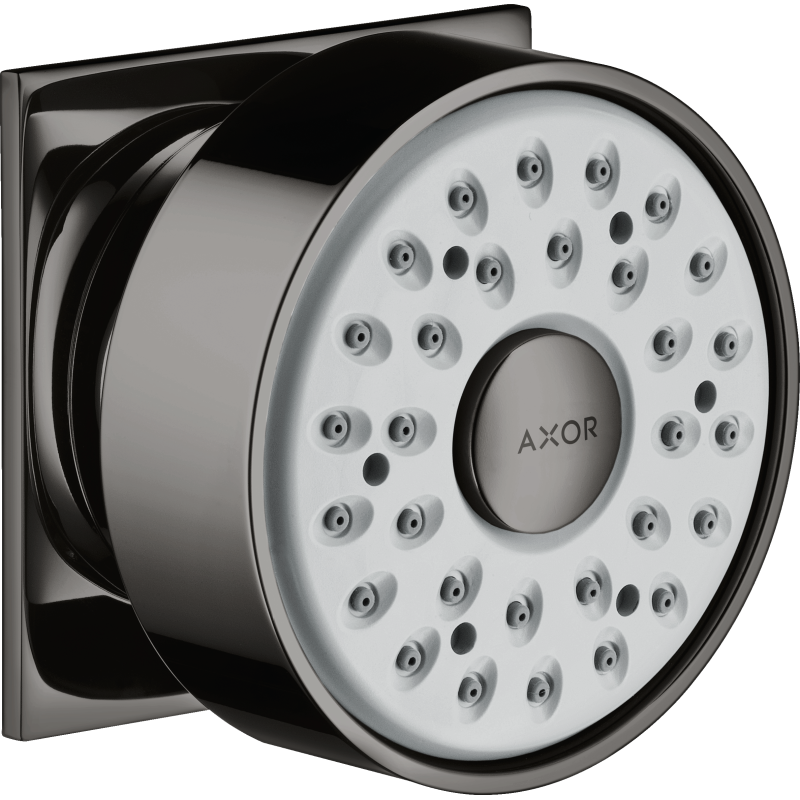 Dysza boczna 1jet, kwadratowa rozeta Czarny Chrom Polerowany AXOR 28469330