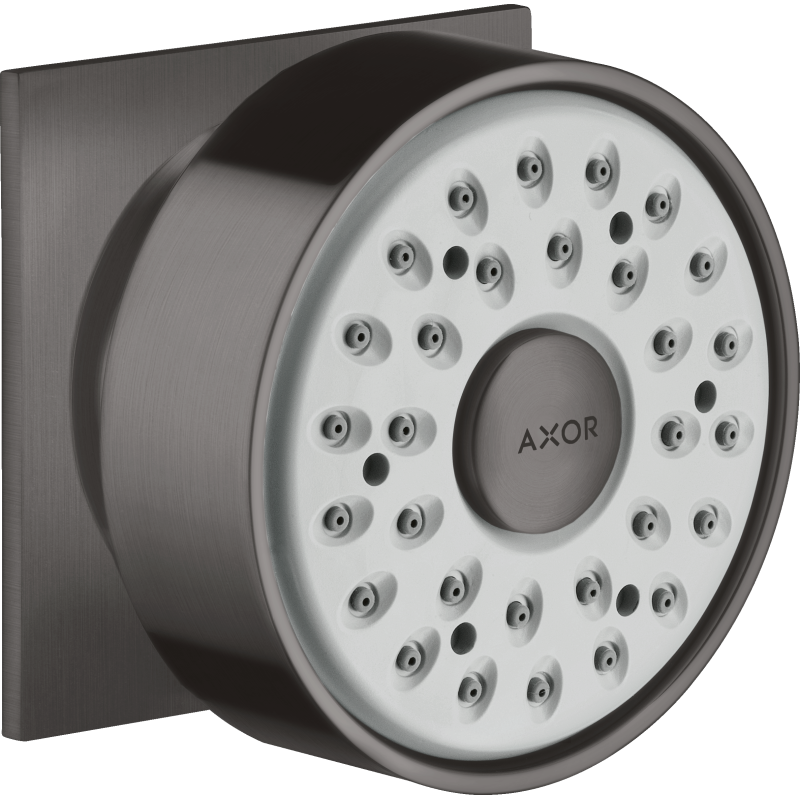 Dysza boczna 1jet, kwadratowa rozeta Czarny Chrom Szczotkowany AXOR 28469340