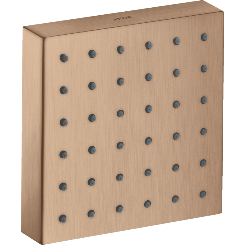 Moduł prysznicowy 120/120, kwadratowy, podtynkowy Czerwony Złoty Szczotkowany ShowerSolutions AXOR 28491310