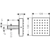 Moduł prysznicowy 120/120, kwadratowy, podtynkowy Nikiel Szczotkowany ShowerSolutions AXOR 28491820