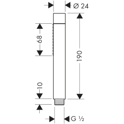 Główka prysznicowa 2jet, Slim Mosiądz Szczotkowany Starck AXOR 28532950