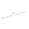 UCHWYT KWADRO PLUS BLACK 80 cm 1 SZT ELITA 168428
