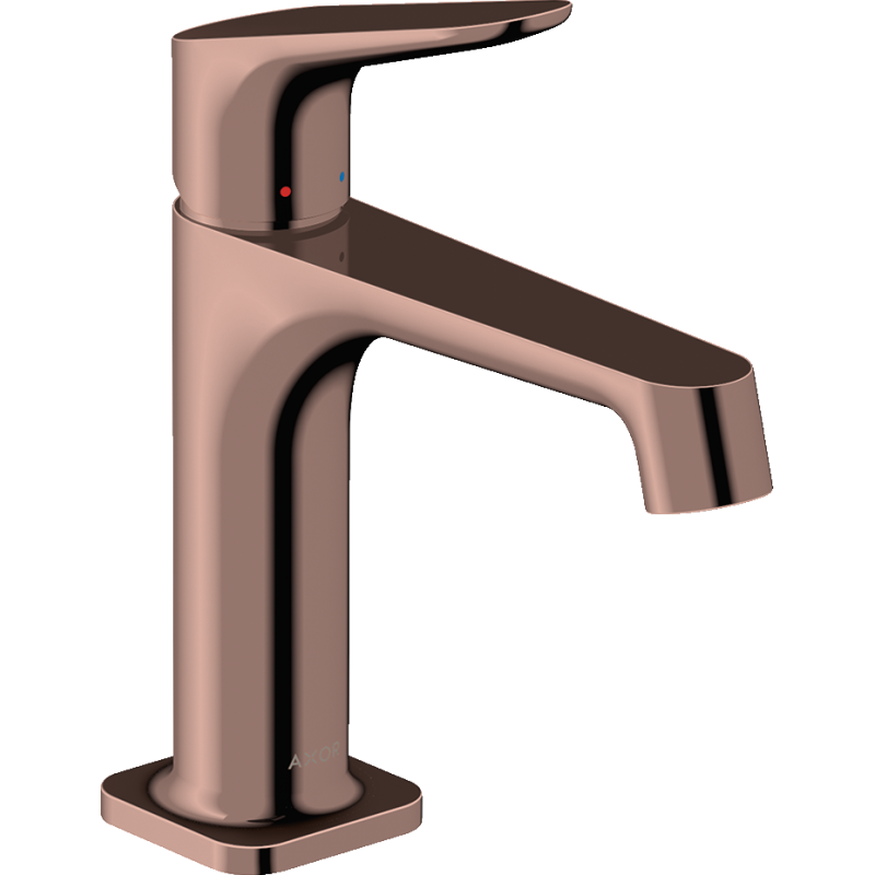 Jednouchwytowa bateria umywalkowa 100 z kompletem odpływowym z cięgłem Czerwony Złoty Polerowany Citterio M AXOR 34010300